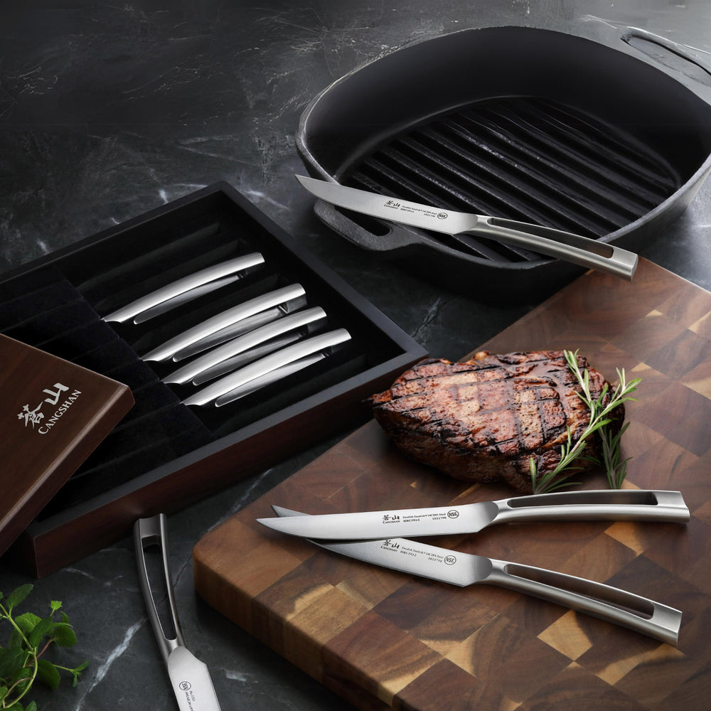 TC Series 4-Piece Steak Knife Set, Forged Swedish 14C28N Steel, 102106 –  Cangshan Cutlery Company