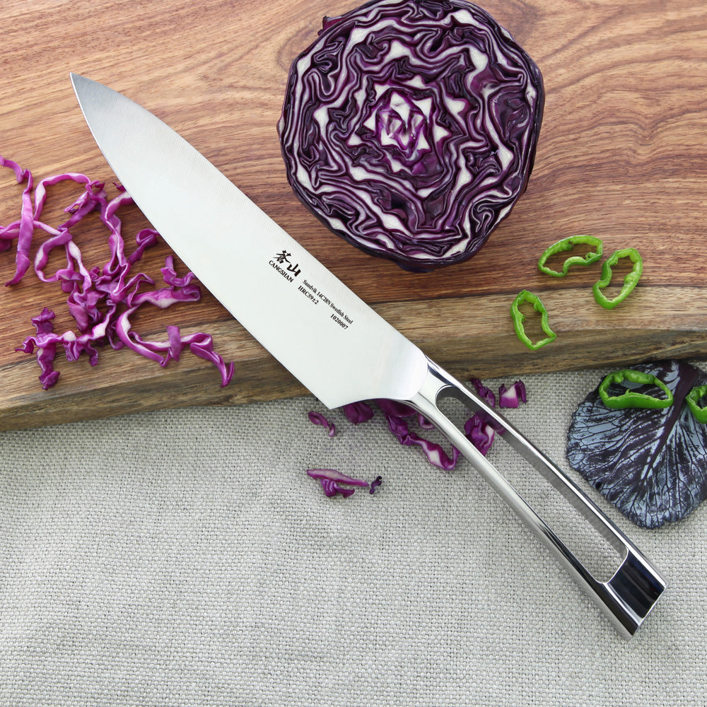 TN1 Series 8-Inch Chef Knife, Forged Swedish 14C28N Steel, 1020007