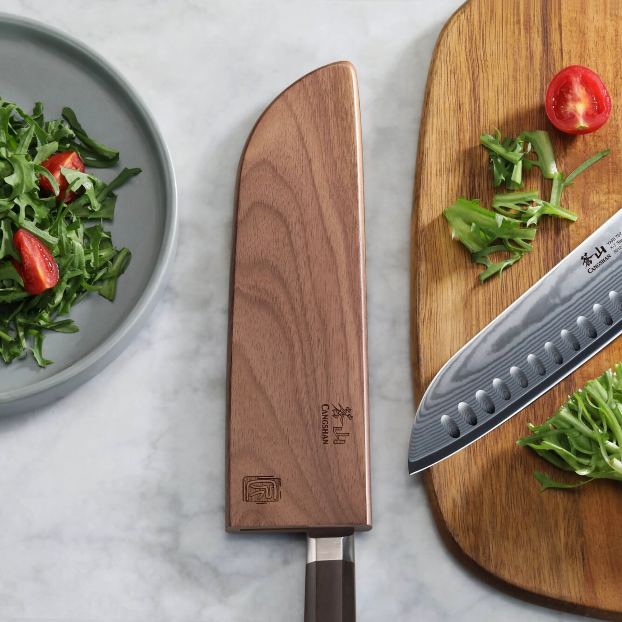 Walnut Magnetic Knife Sheaths, Saya Style Blade Protection