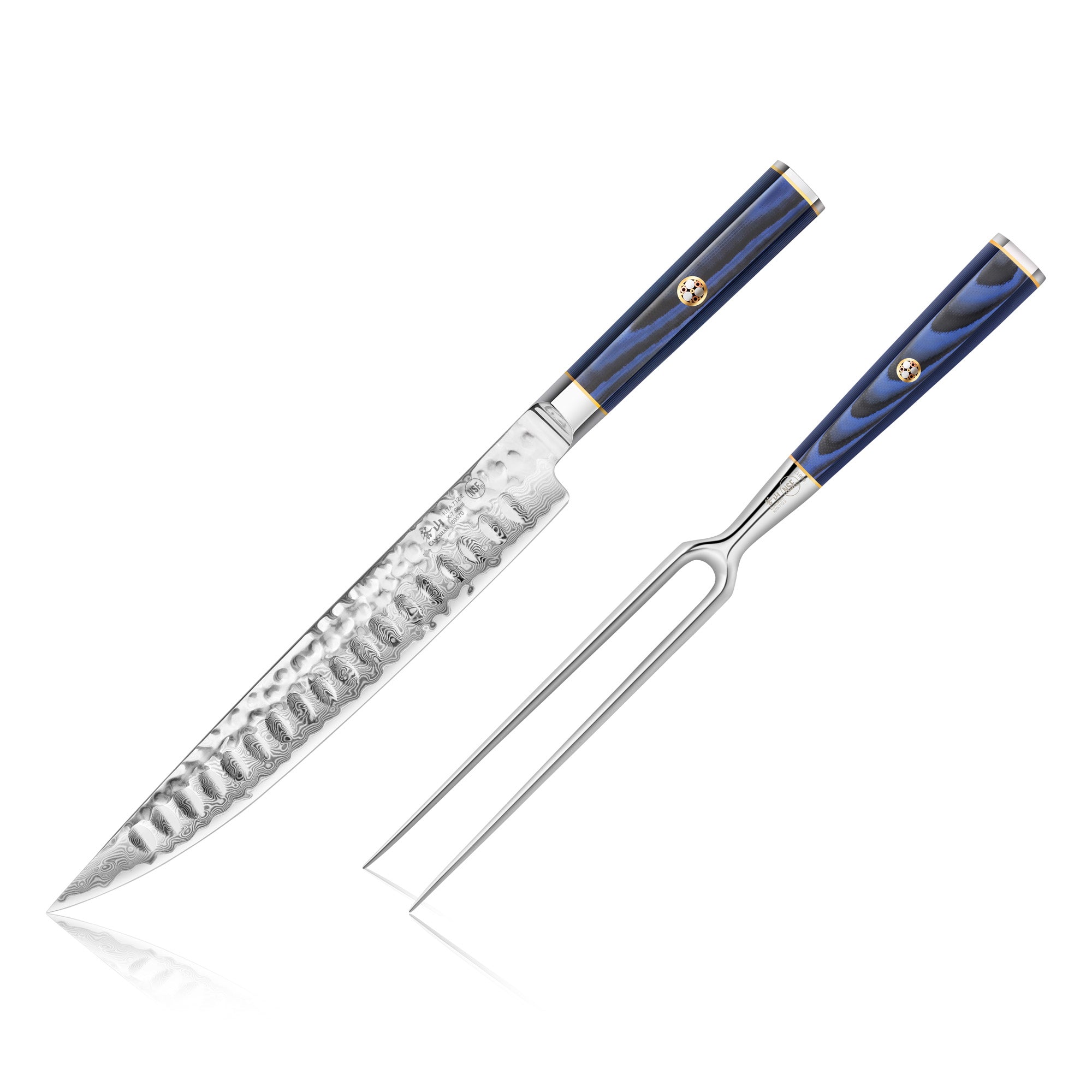 KITA Series 2-Piece Carving Set, High Carbon X-7 Damascus Steel, 501516