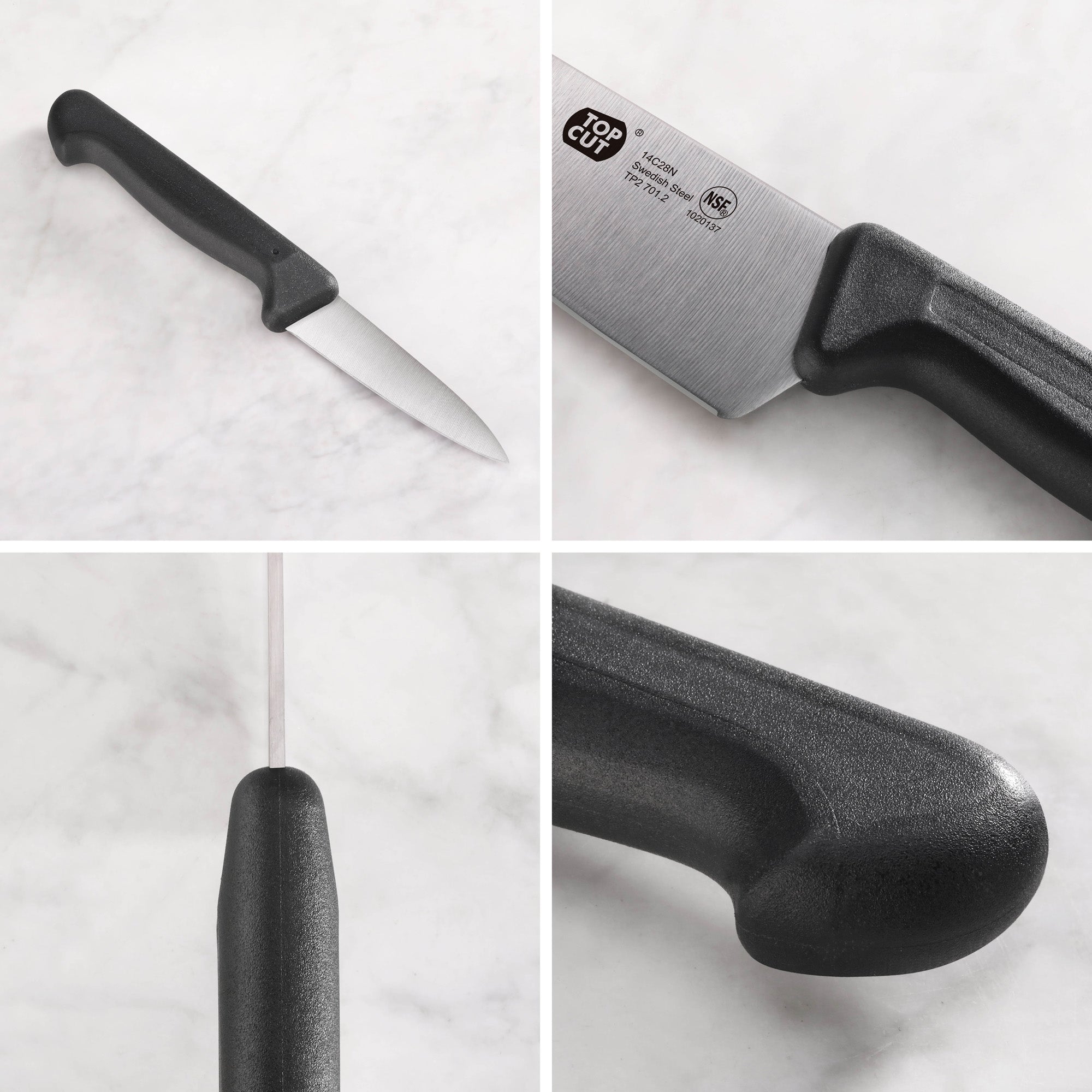 Top Cut P2 Series 3.5-Inch Paring Knife, Forged Swedish 14C28N Steel, 1022032