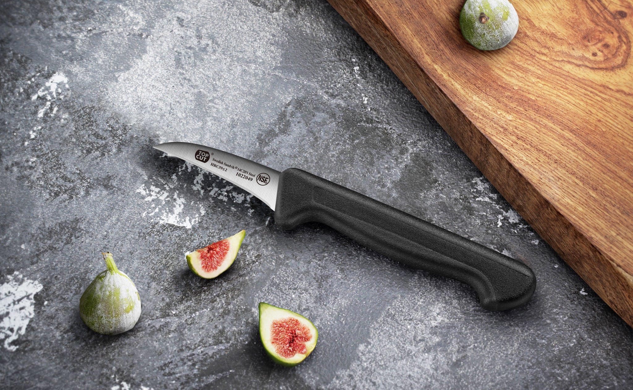 Top Cut P2 Series 2.75-Inch Peeling Knife, Forged Swedish 14C28N Steel, 1022049