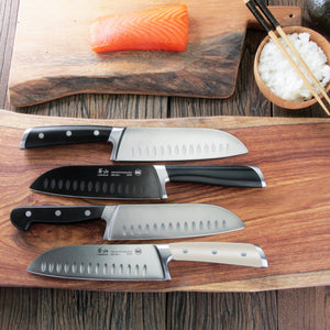 
                  
                    Load image into Gallery viewer, S Series 8-Inch Chef&amp;#39;s and 7-Inch Santoku Knife Set, German Steel Forged, 59670
                  
                