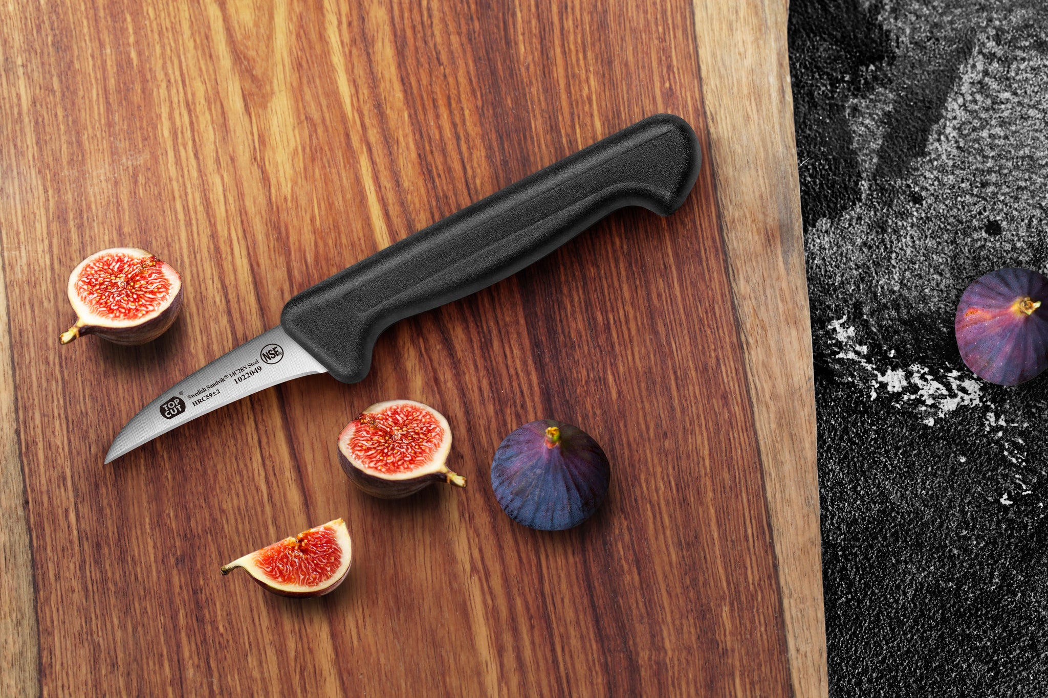 Top Cut P2 Series 2.75-Inch Peeling Knife, Forged Swedish 14C28N Steel, 1022049