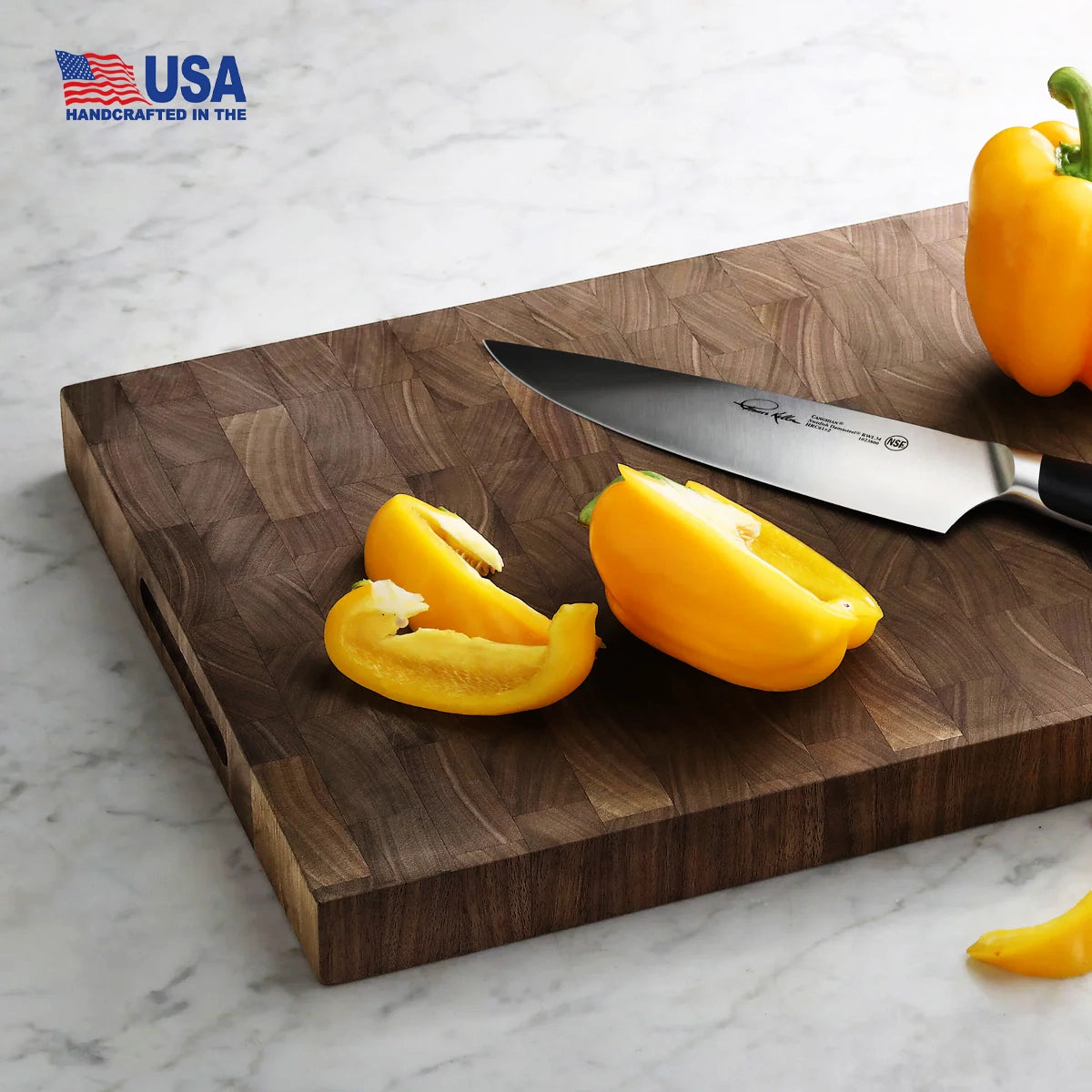 TKSC Walnut End-Grain Cutting Board, 12x18x1.5