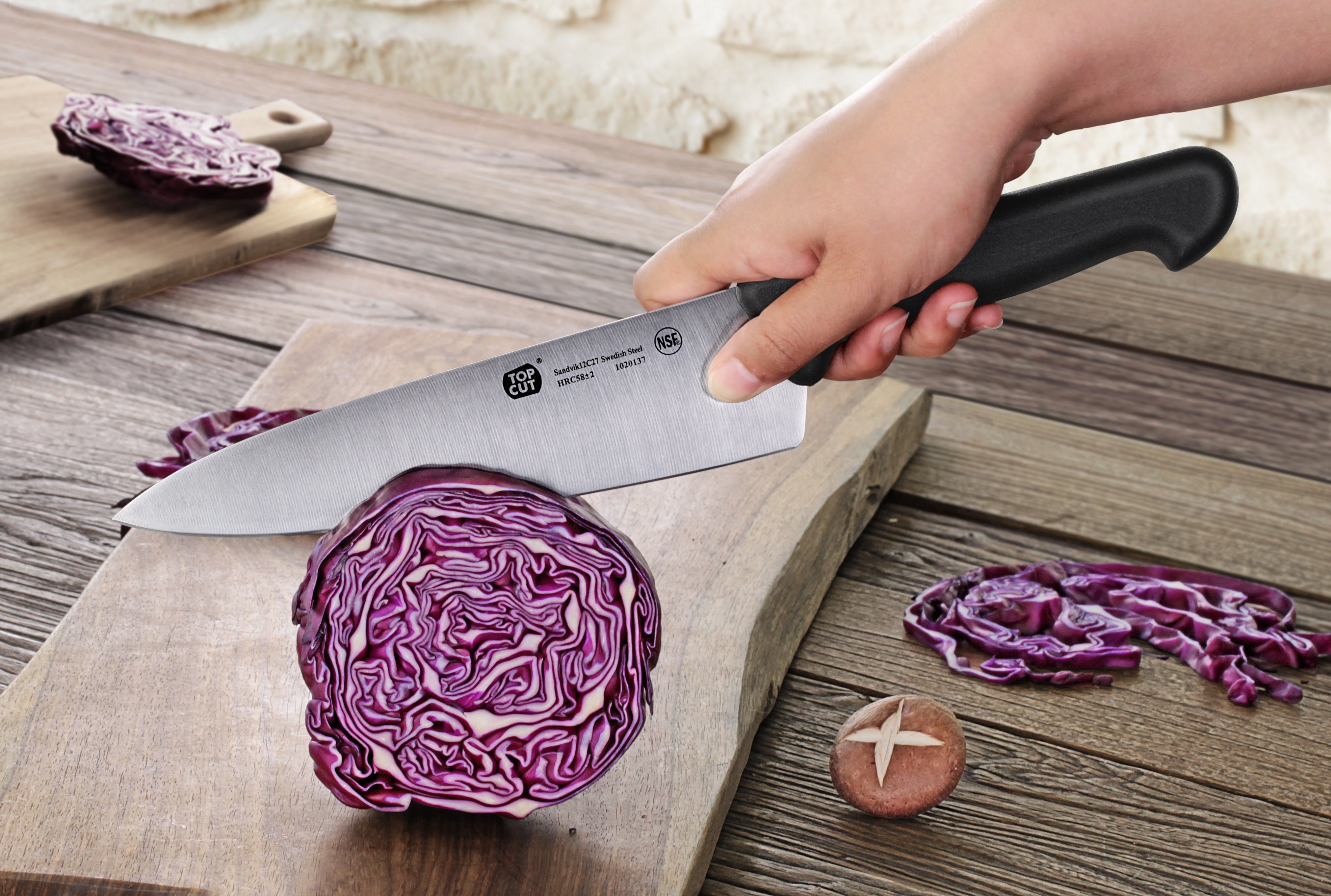 Top Cut P2 Series 8-Inch Chef Knife, Swedish 12C27 Steel, 1020137