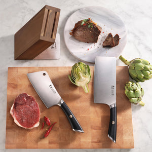 ELBERT Series 17-Piece Knife Block Set, Forged German Steel, Acacia Bl – Cangshan  Cutlery Company