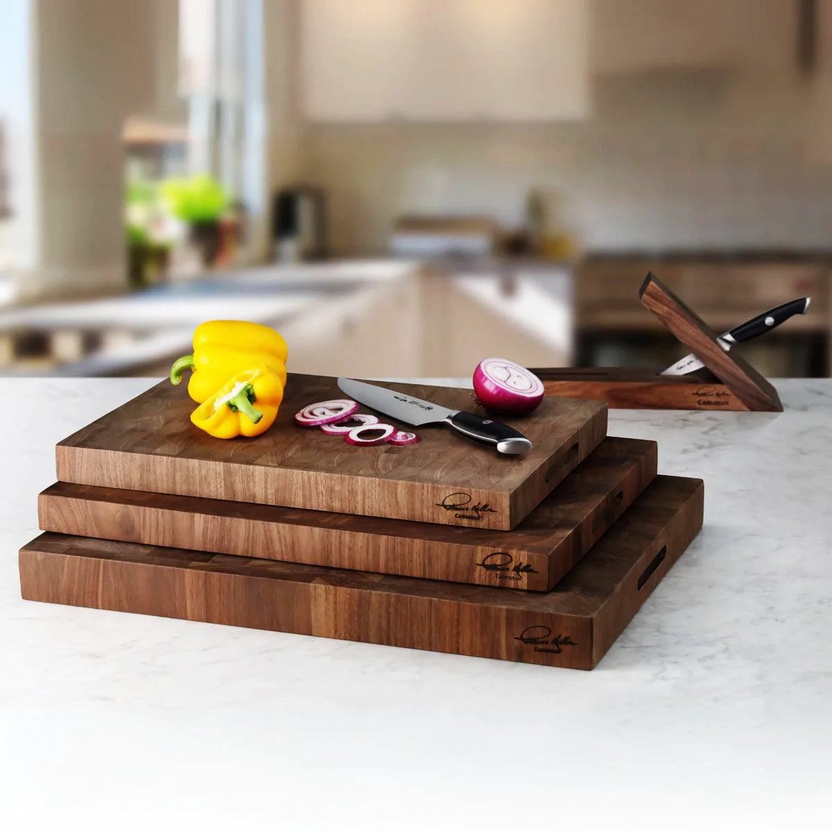 TKSC Walnut End-Grain Cutting Board, 12x18x1.5