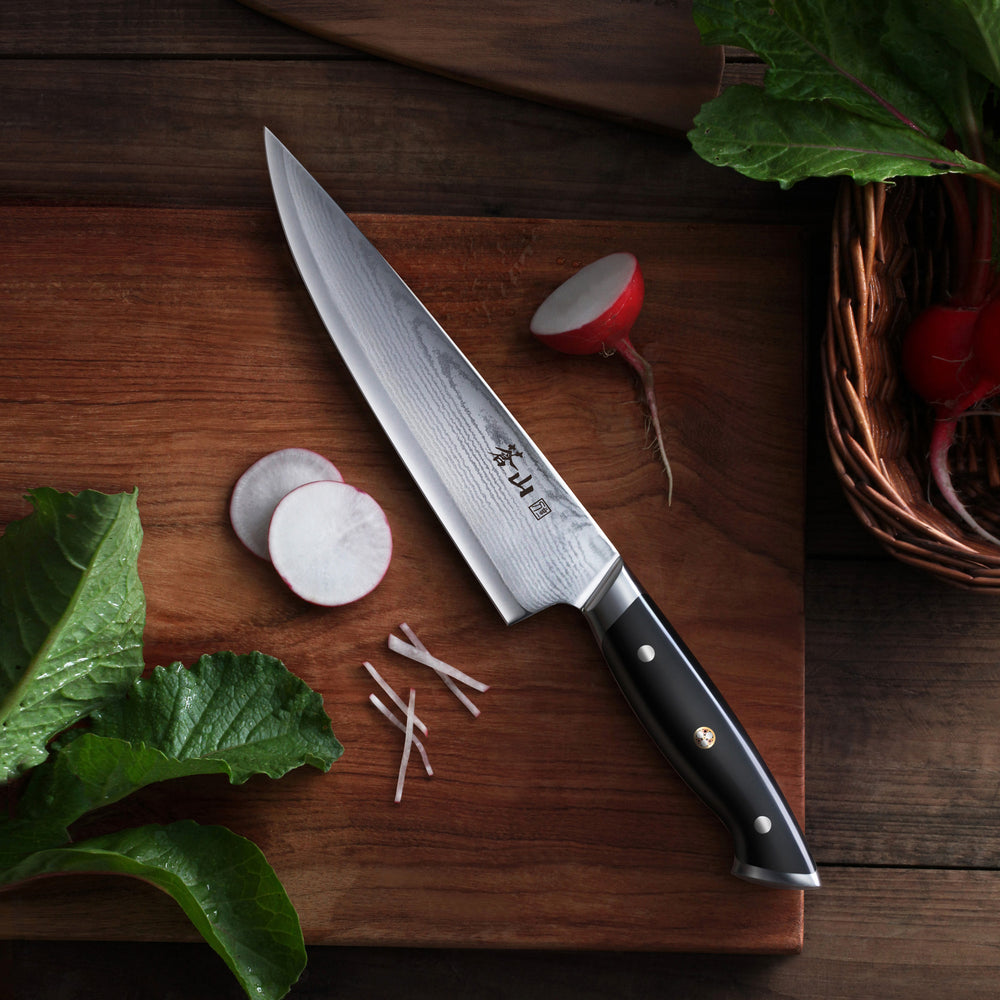 J Series 7-Inch Kiritsuke Knife with Walnut Sheath, Forged X-7 Damascu –  Cangshan Cutlery Company