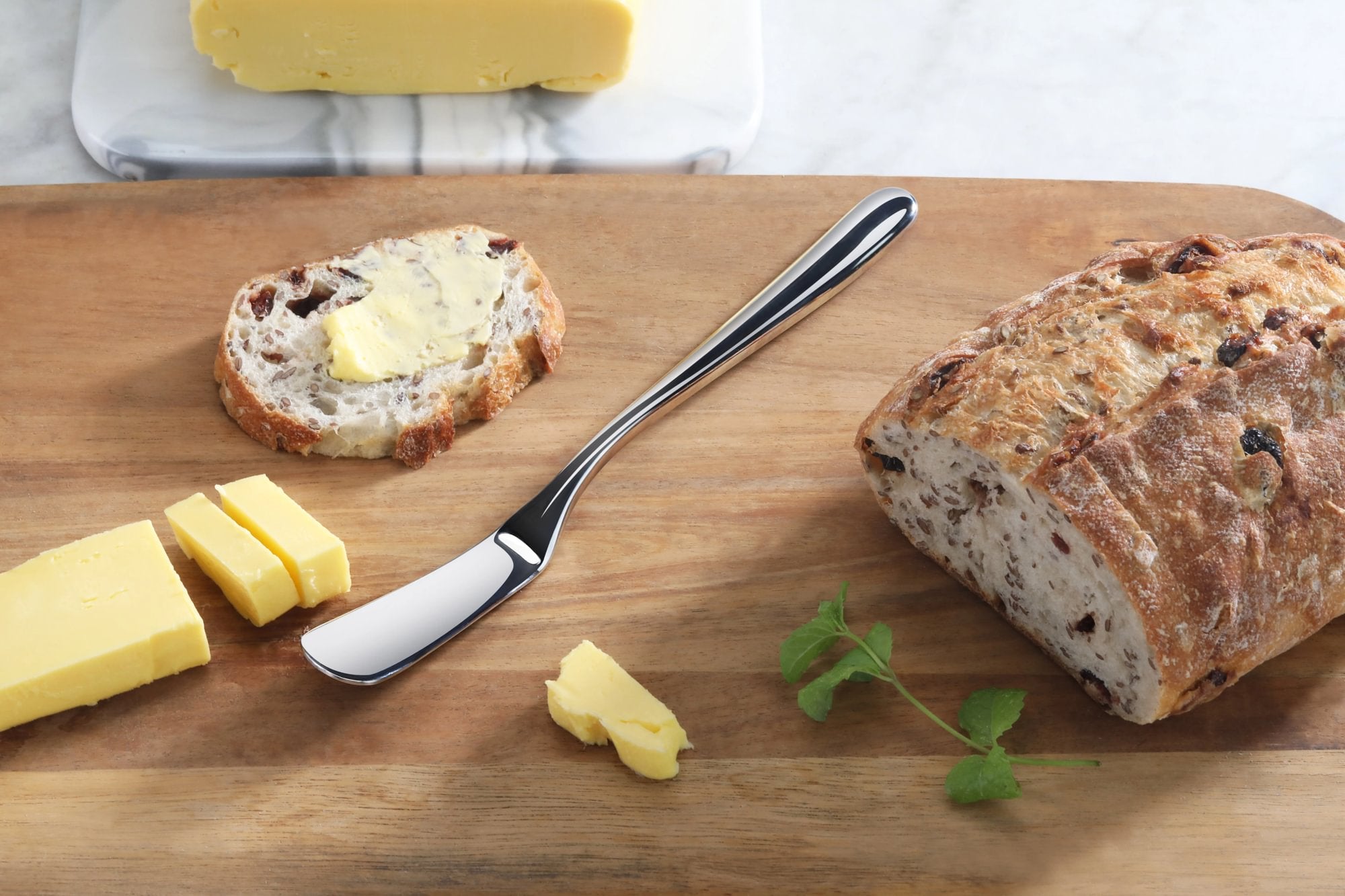 RAIN II Series Butter Knife, Forged Stainless Steel, Mirror Finish