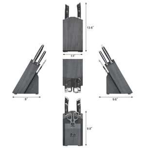 
                  
                    Load image into Gallery viewer, KURO Series 6-Piece Knife Block Set, High Carbon X-7 Damascus Steel, 504333
                  
                