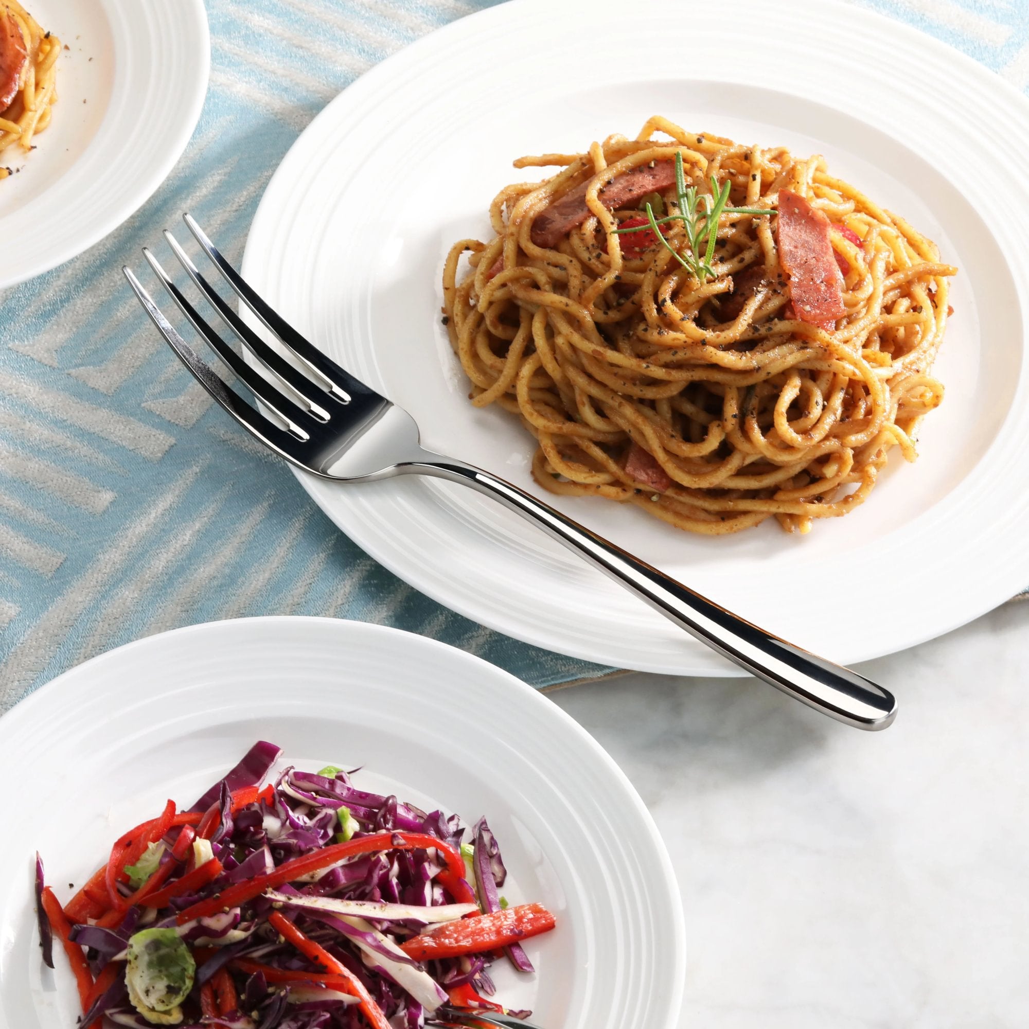 RAIN II Series Serving Fork, Forged Stainless Steel, Mirror Finish