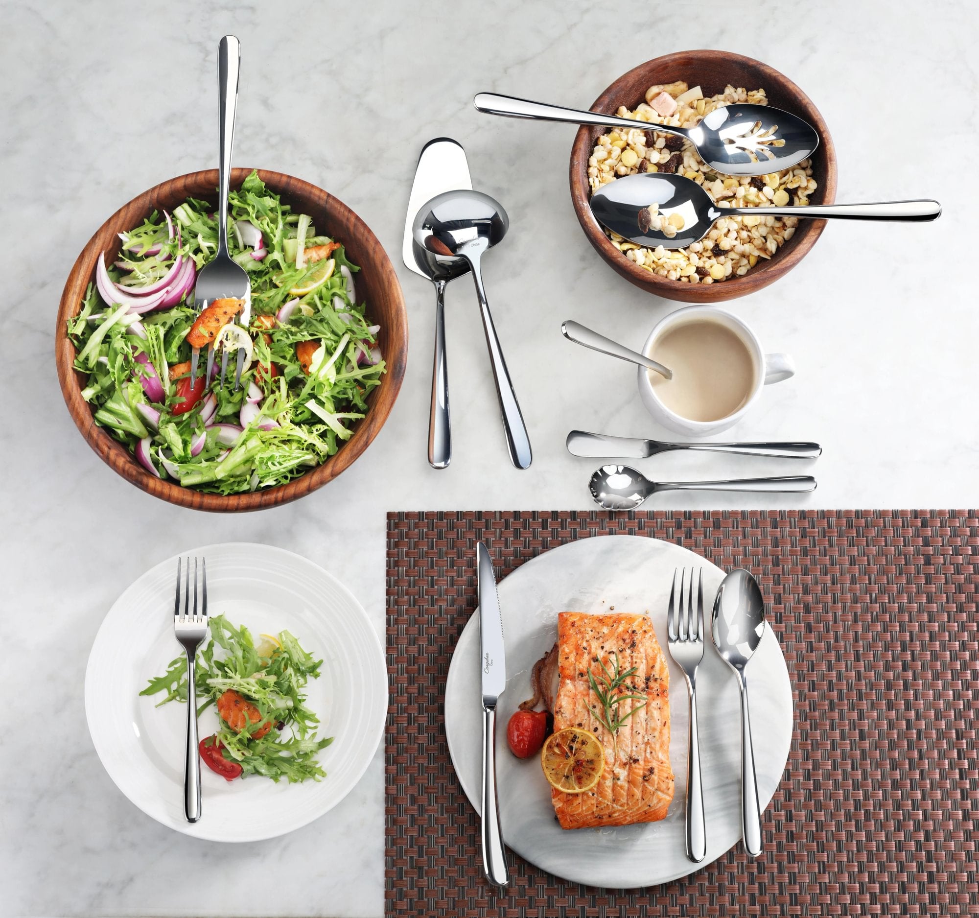 RAIN II Series Sugar Spoon, Forged Stainless Steel , Mirror Finish