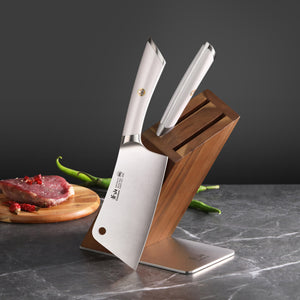 ELBERT Series Cleaver Knife Block Sets, Forged German Steel, Acacia Wo –  Cangshan Cutlery Company