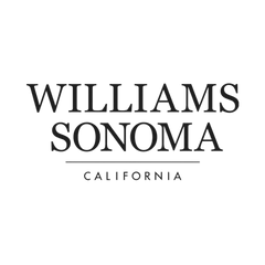 Dark grey Williams Sonoma California logo on a black background.