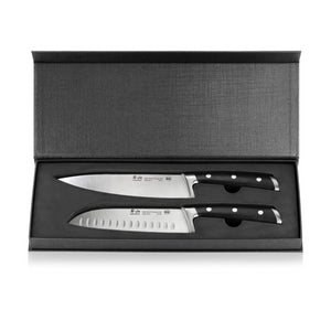 
                  
                    Load image into Gallery viewer, S Series 8-Inch Chef&amp;#39;s and 7-Inch Santoku Knife Set, German Steel Forged, 59670
                  
                