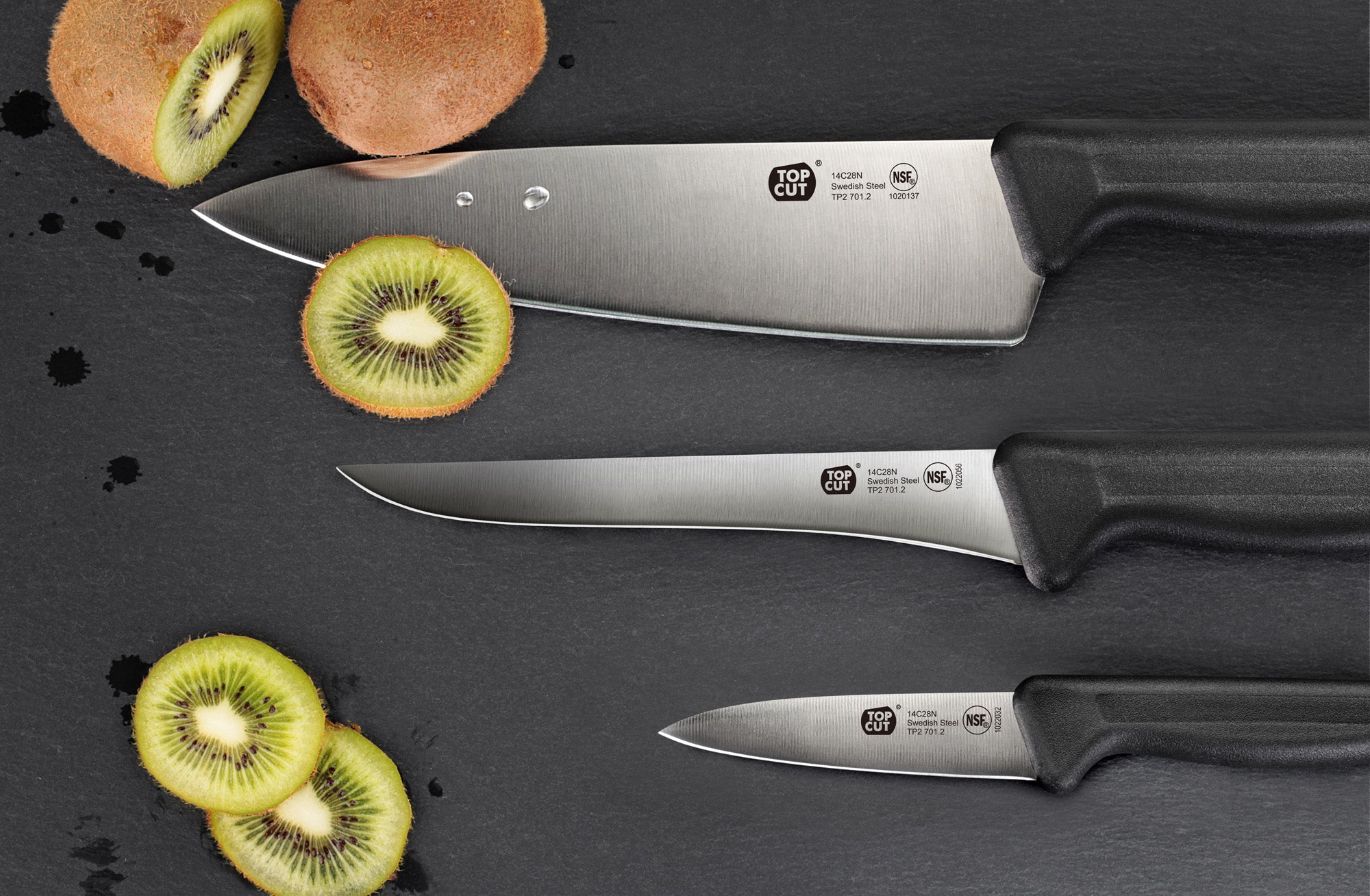 Top Cut P2 Series 3.5-Inch Paring Knife, Forged Swedish 14C28N Steel, 1022032