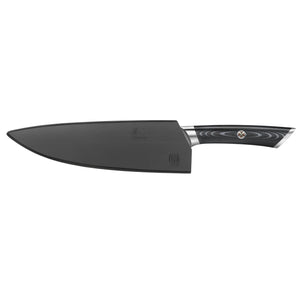
                  
                    Load image into Gallery viewer, KURO Series 8-inch Chef&amp;#39;s Knife with Sheath, High Carbon X-7 Damascus Steel, 504258
                  
                
