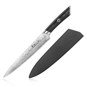 
                  
                    Load image into Gallery viewer, KURO Series 8-inch Carving and Sashimi Knife, High Carbon X-7 Damascus Steel, 504227
                  
                