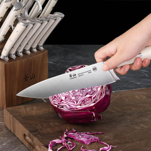 Cangshan L1 Series 17-piece German Steel Forged Knife Set White