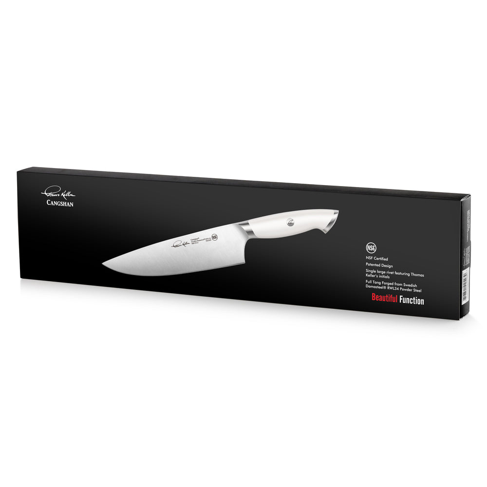 
                  
                    Load image into Gallery viewer, TKSC 8-Inch Chef&amp;#39;s Knife, Forged Swedish Powder Steel, Thomas Keller Signature Collection, Black
                  
                