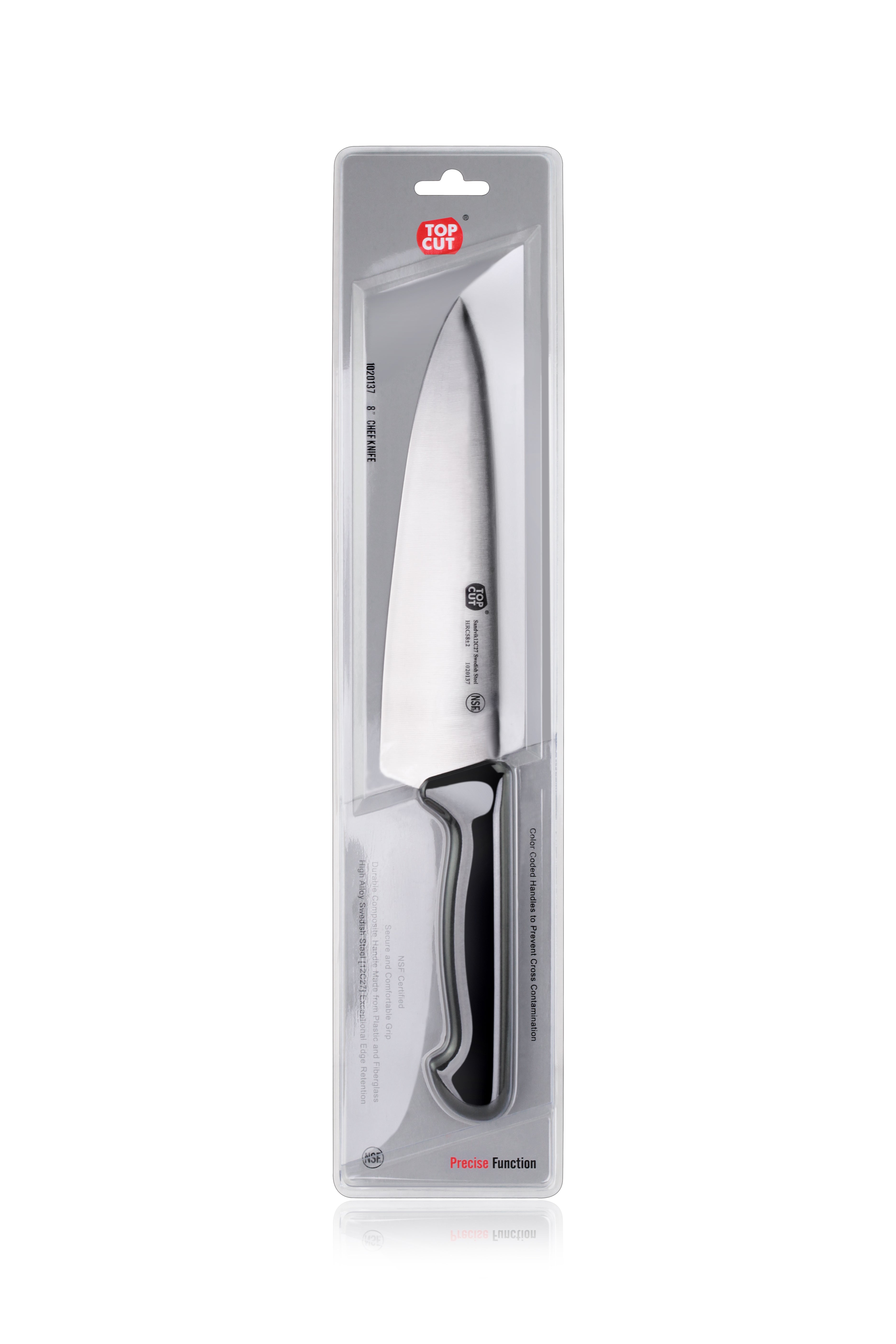 Top Cut P2 Series 8-Inch Chef Knife, Swedish 12C27 Steel, 1020137
