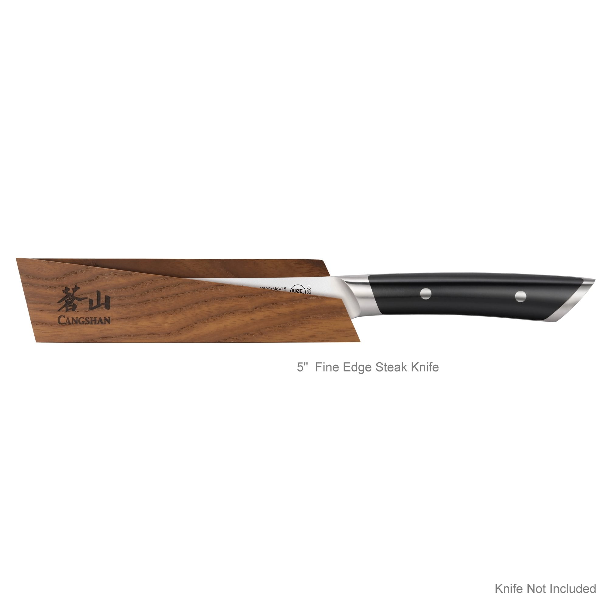 Ash Wood Magnetic Knife Sheath for 5-Inch Utility and 5-Inch Steak, 503961