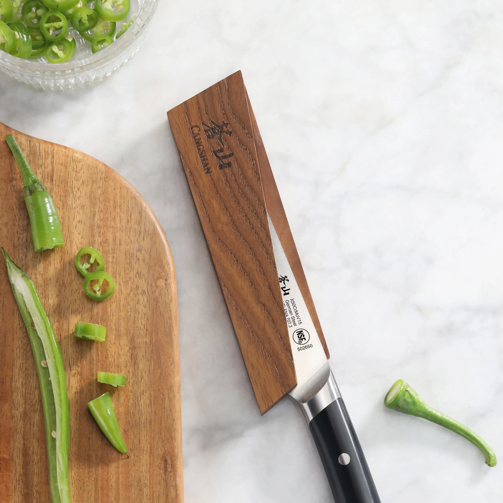 Ash Wood Magnetic Knife Sheath for 5-Inch Utility and 5-Inch Steak, 503961