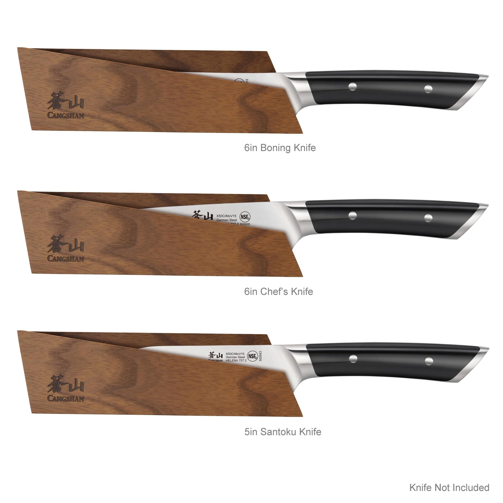 Ash Wood Magnetic Knife Sheath for 6