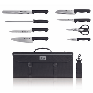 Top Cut P2 Series 9-Piece Knife Bag Set, Swedish 12C27 Steel