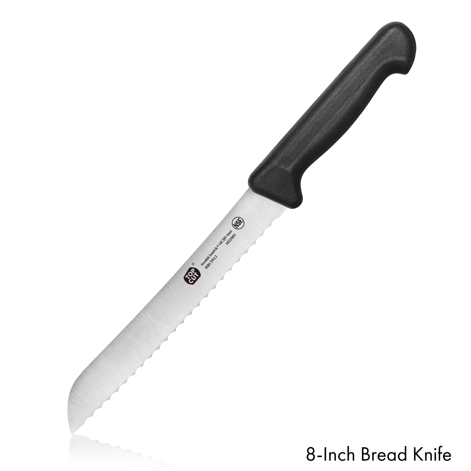 Top Cut P2 Series 10.25-Inch Bread Knife, Swedish 14C28N Steel