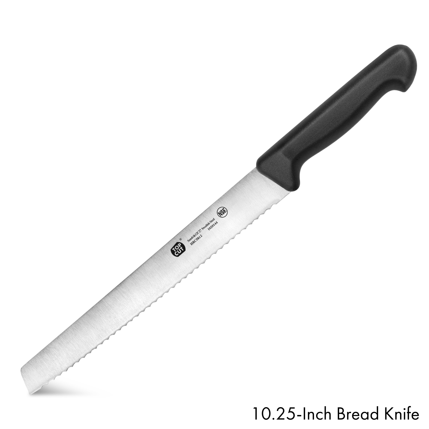 Top Cut P2 Series 10.25-Inch Bread Knife, Swedish 14C28N Steel