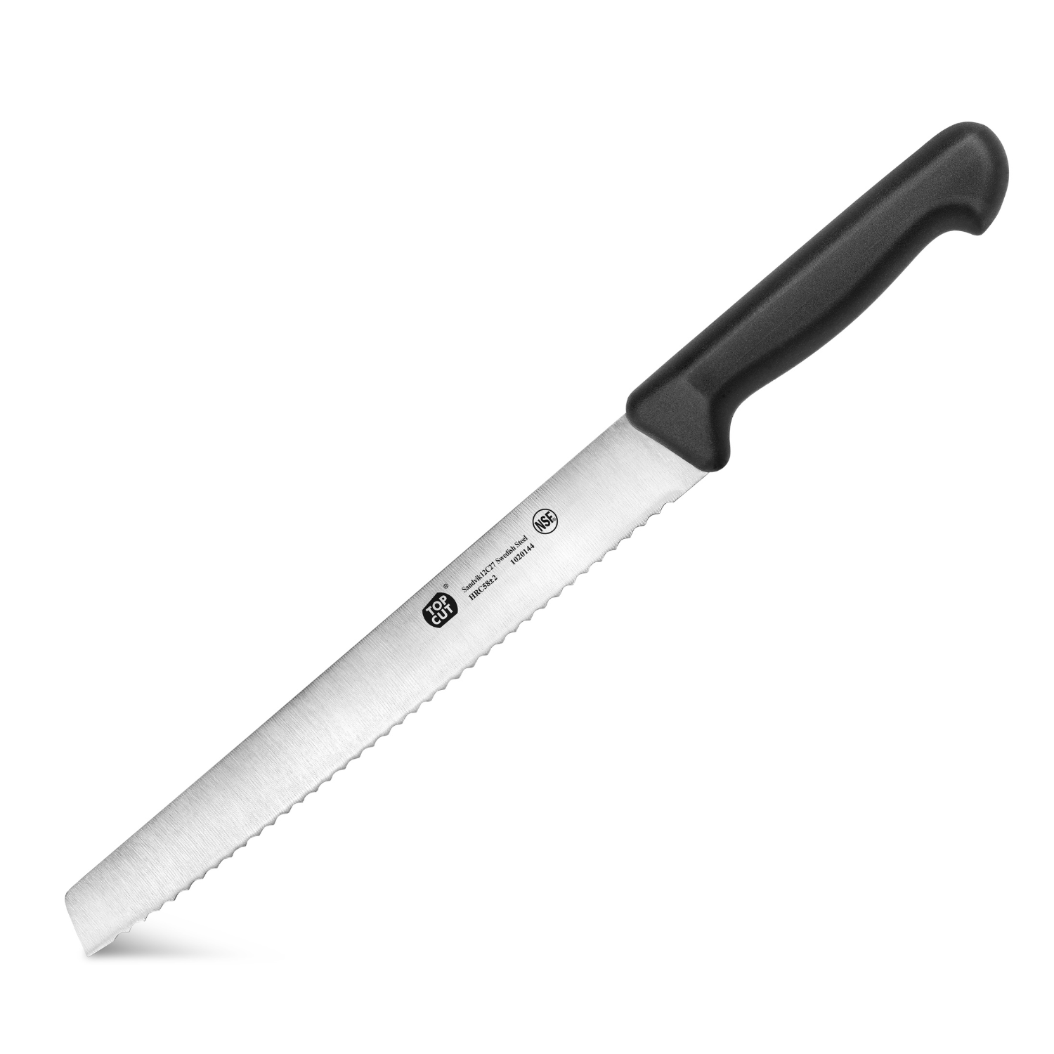 Top Cut P2 Series 10.25-Inch Bread Knife, Swedish 14C28N Steel