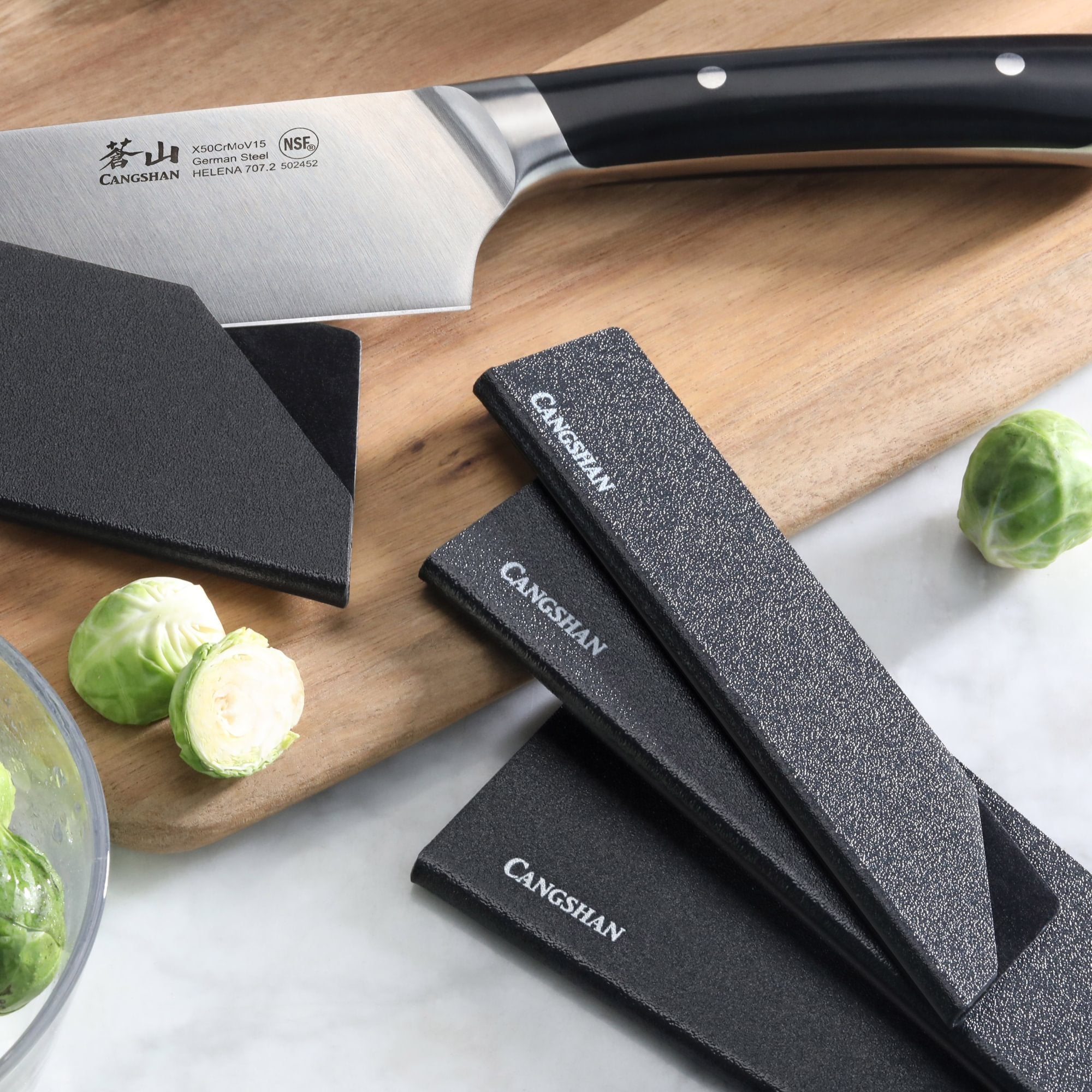 6-Piece Knife Edge Guard Set, Black Sheaths, 503633