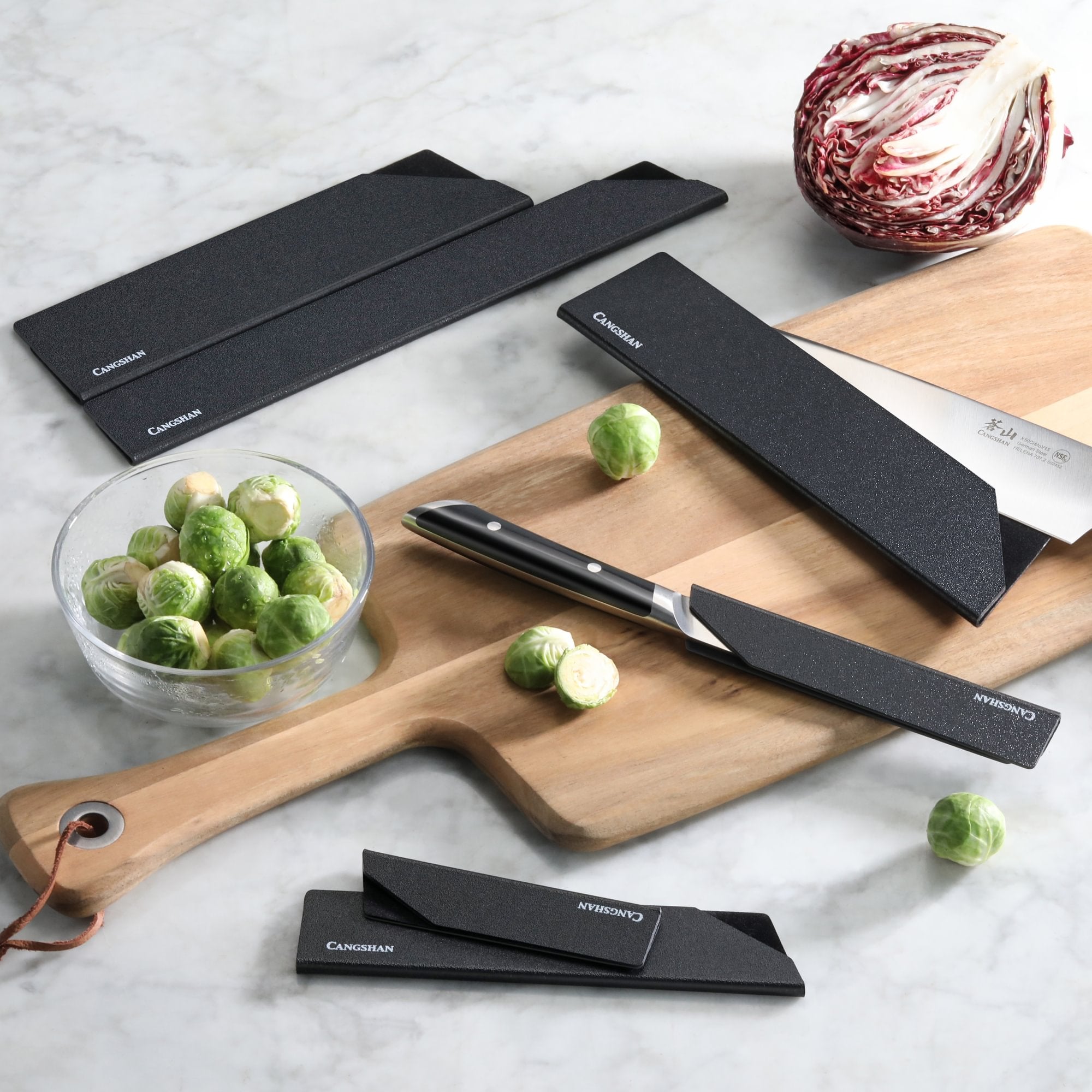 6-Piece Knife Edge Guard Set, Black Sheaths, 503633