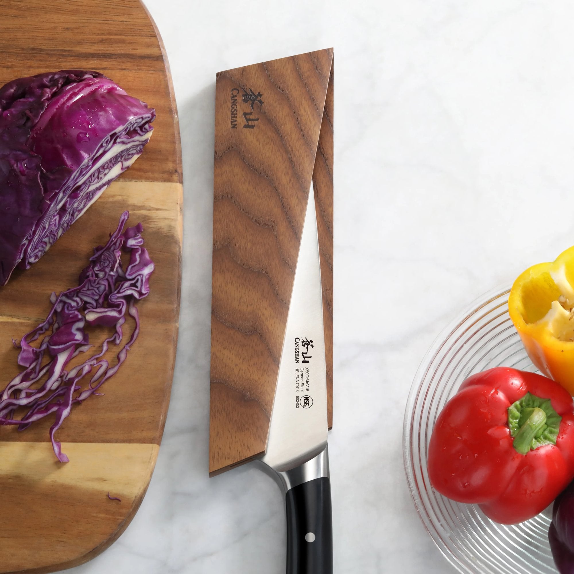 Ash Wood Magnetic Knife Sheath for 8