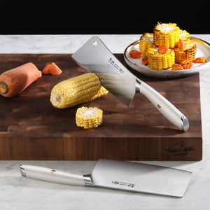 
                  
                    Load image into Gallery viewer, L/L1 Series 2-Piece Cleaver Set, Forged German Steel, Black or White
                  
                