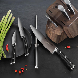 TC Series 8-Piece Knife Block Set, Walnut, Forged Swedish 14C28N Steel –  Cangshan Cutlery Company