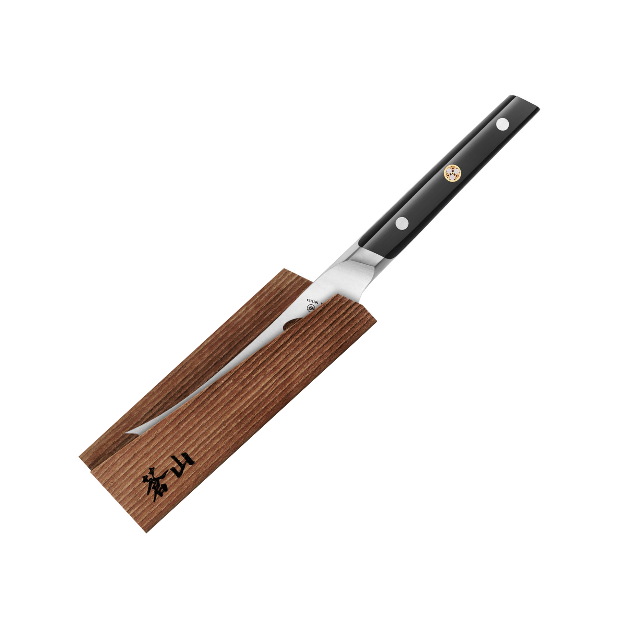 TC Series 5-Inch Tomato/Cheese Knife with Ash Wood Sheath, Forged Swedish 14C28N Steel, 1021141