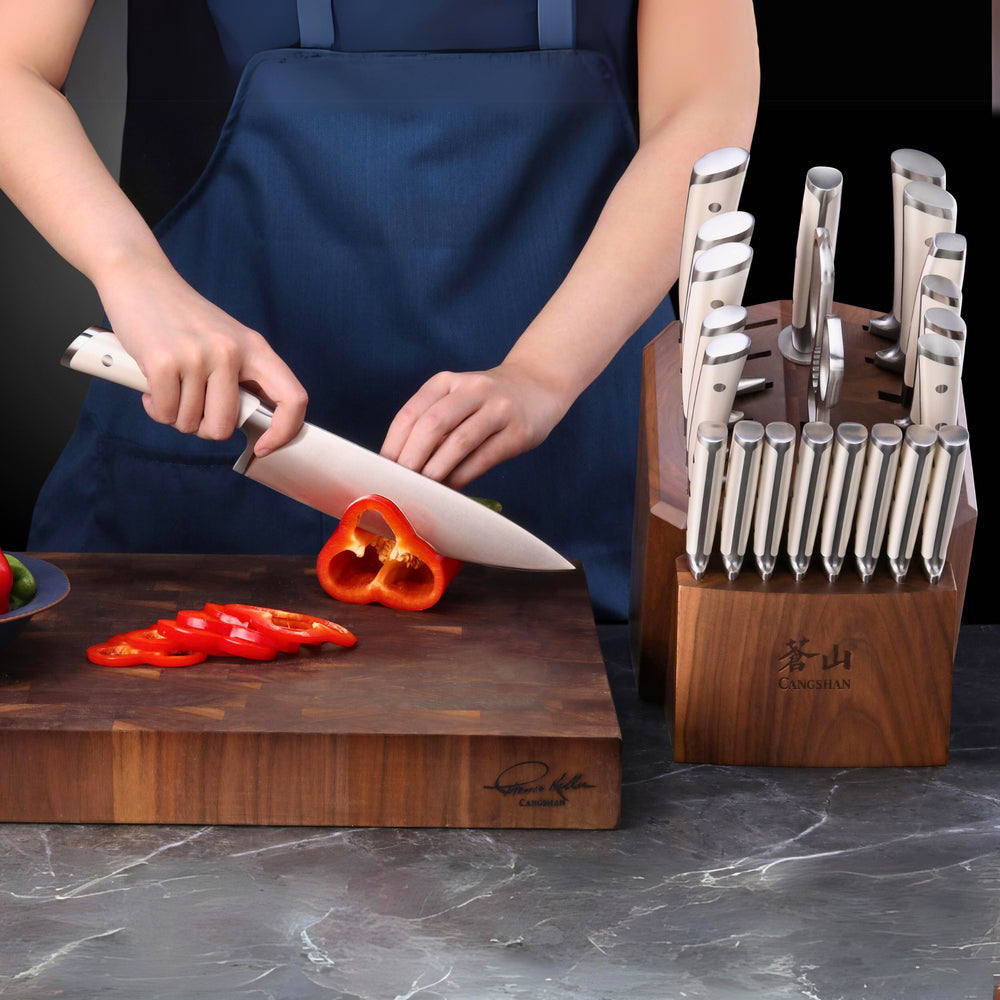 S1 Series 5-Piece Starter Knife Block Set, Forged German Steel, Walnut –  Cangshan Cutlery Company