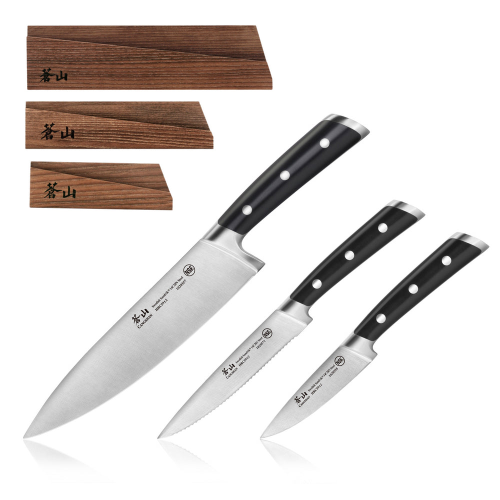 CANGSHAN Cover - 8 Chef's Knife - Solid Ash Wood Magnetic Knife Sheath