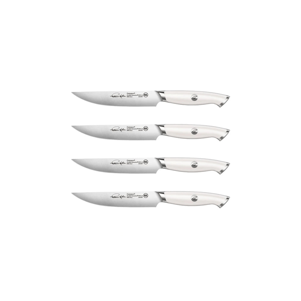 
                  
                    Load image into Gallery viewer, TKSC 4-Piece Fine Edge Steak Knife Set, Forged Swedish Powder Steel, Thomas Keller Signature Collection, 1025552
                  
                