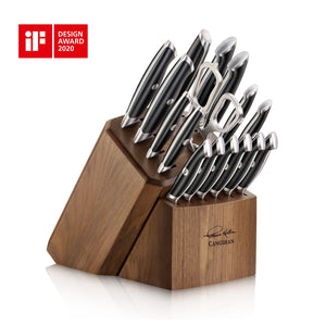 
                  
                    Load image into Gallery viewer, TKSC 17-Piece Knife Block Set, Forged Swedish Powder Steel, Thomas Keller Signature Collection, Black, 1024715
                  
                