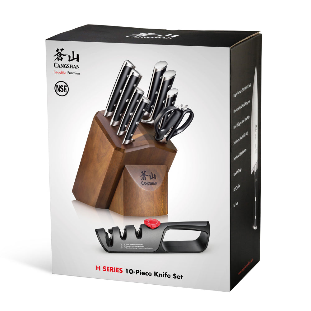 
                  
                    Load image into Gallery viewer, Cangshan H Series 1026160 German Steel Forged 10-Piece Knife Block Set
                  
                