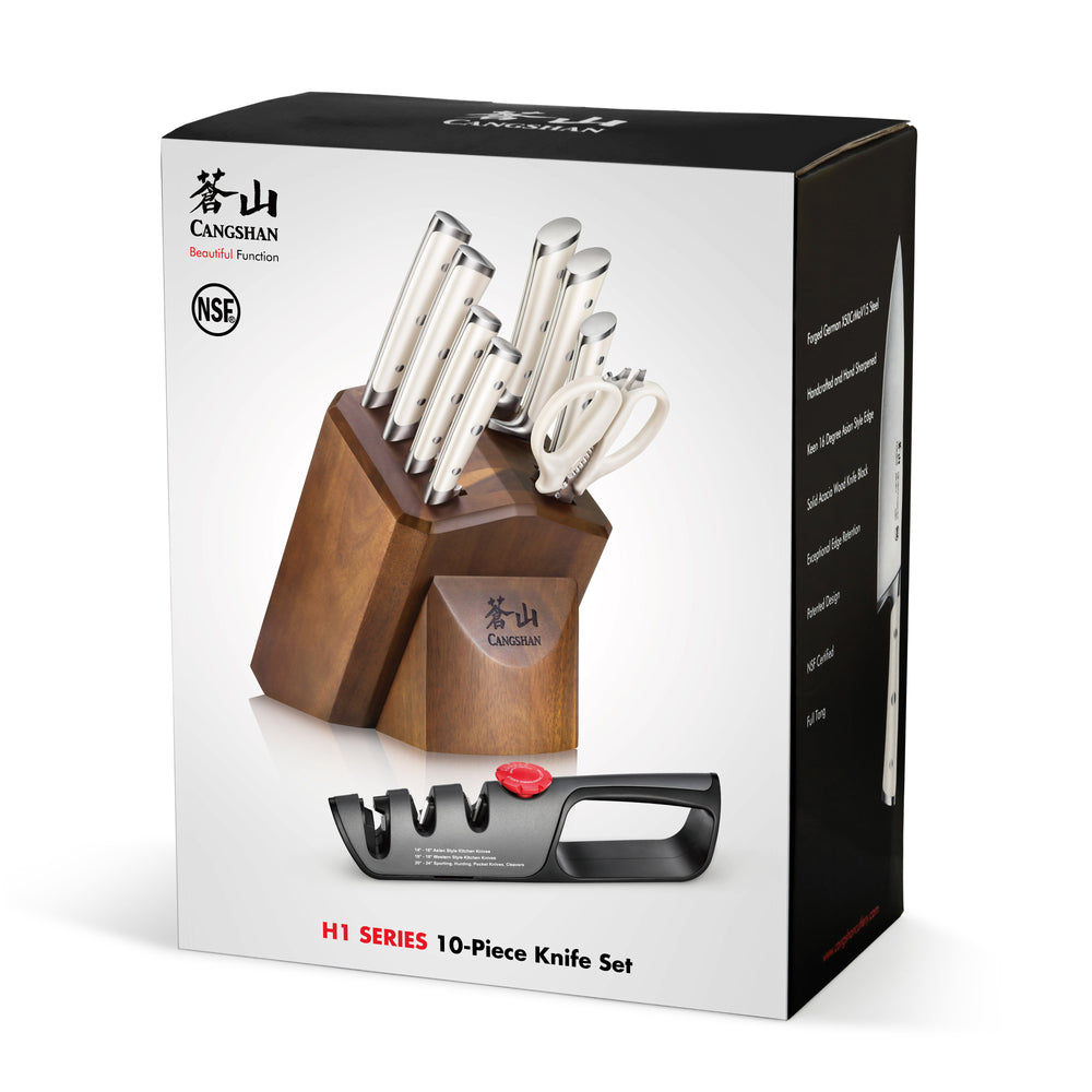  Cangshan H Series 1026160 German Steel Forged 10-Piece Knife  Block Set: Home & Kitchen