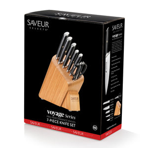 Saveur SELECTS 1026306 German Steel Forged 6-Piece Knife Set with Bamboo in Drawer Storage Knife Block