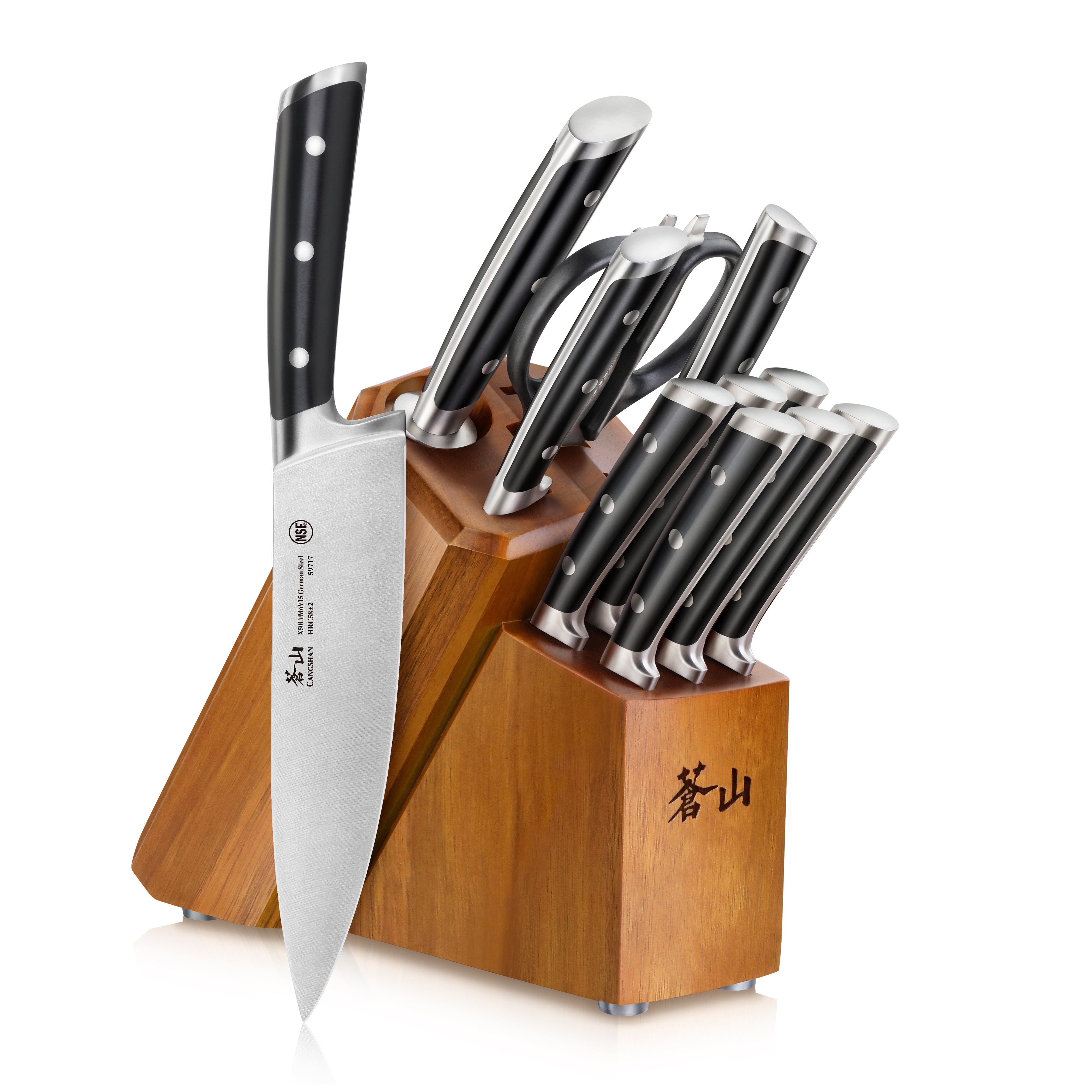 Cangshan Kita Series 4pc Steak Knife Set With Ash Box - Fine Edge