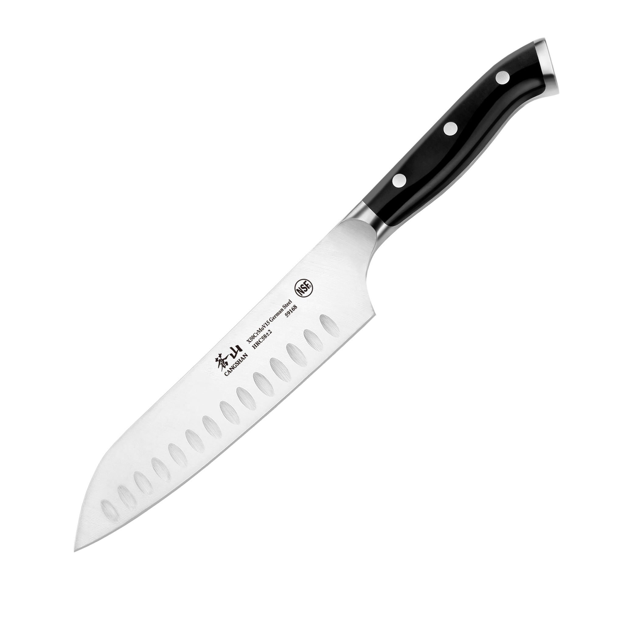 D Series 7-Inch Santoku Knife, Forged German Steel, 59168