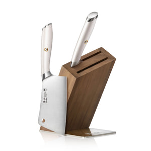 
                  
                    Load image into Gallery viewer, L1 Series 3-Piece Cleaver Knife Block Set, Forged German Steel, HUA Acacia Block, 1027518
                  
                