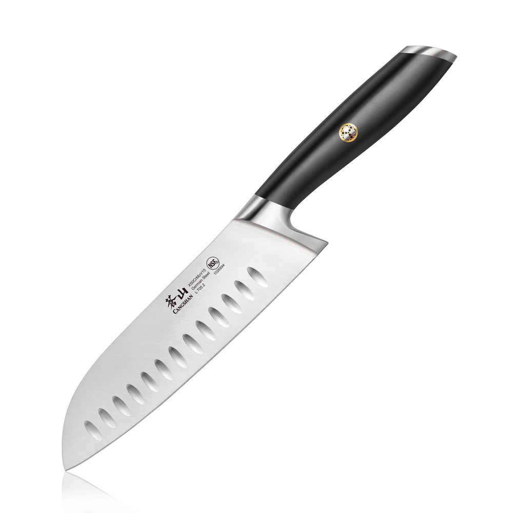 
                  
                    Load image into Gallery viewer, Cangshan L Series 1026894 German Steel Forged 7&amp;quot; Santoku Knife, Black
                  
                